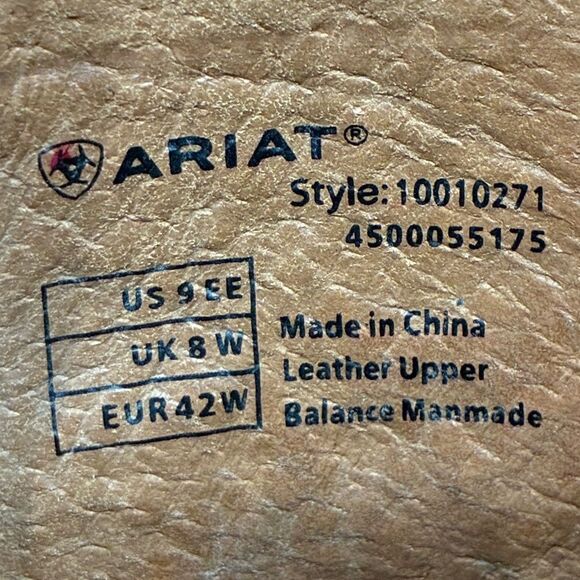 Ariat Nighthawk Western Boots Men’s 9EE Wide Square Toe Brown Leather EUC - Picture 6 of 7